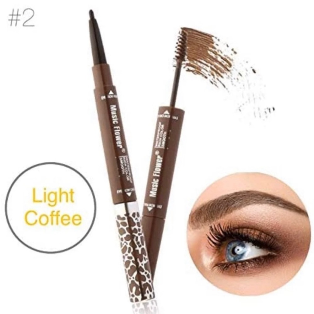 Dual Combo Eyebrow Gel & Eyeliner, Light Coffee